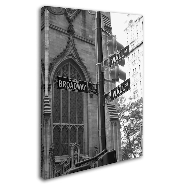 Chris Bliss 'Wall Street Signs' Canvas Art,14x19